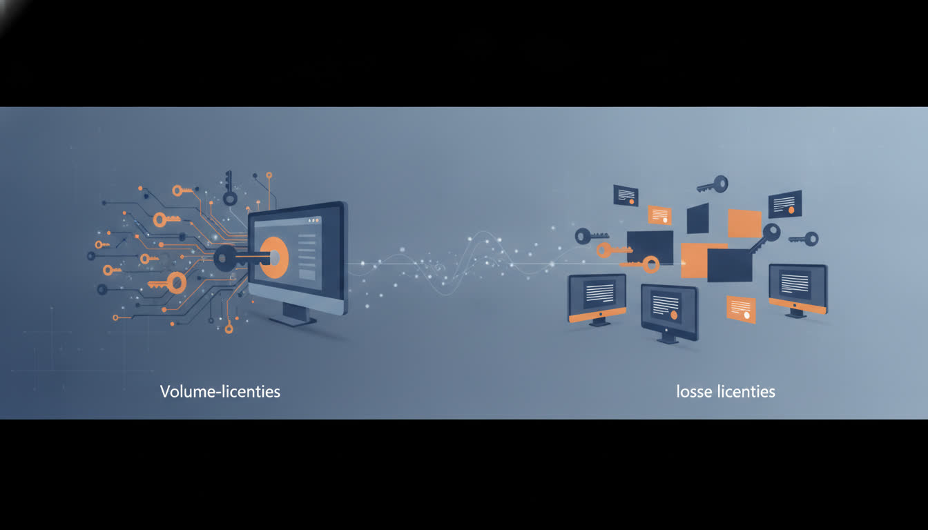Volume-licenties versus losse licenties — illustratie bij blogartikel